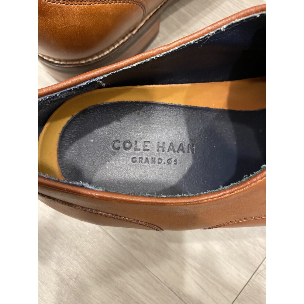 Cole Haan Mens Lenox Hill Split Toe Oxford Leather Shoes C11629 British Tan 10.5 - Picture 8 of 10